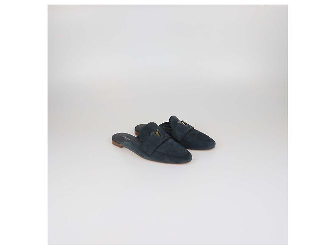 Louis Vuitton LV Mare Flex Open Back Loafer aus blauem Wildleder Marineblau - Ansicht 2