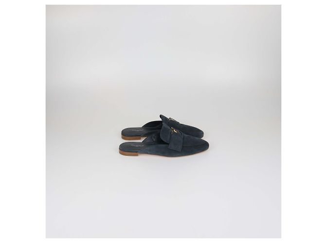 Louis Vuitton LV Mare Flex Open Back Loafer aus blauem Wildleder Marineblau - Ansicht 3