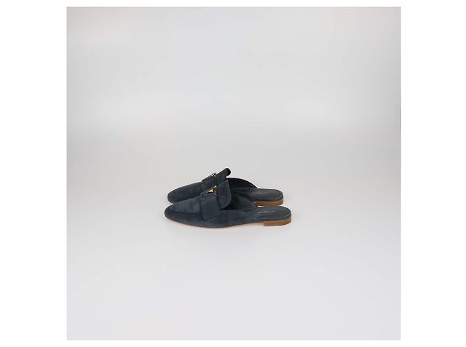 Louis Vuitton LV Mare Flex Open Back Loafer aus blauem Wildleder Marineblau - Ansicht 4