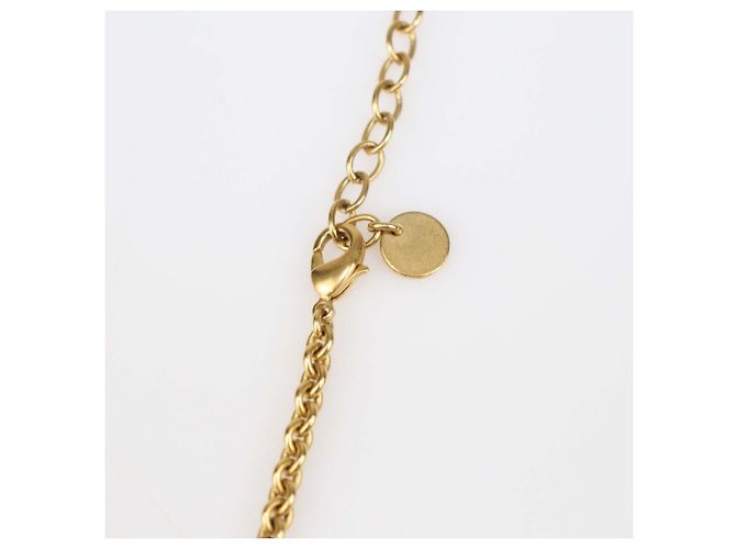 Collana a catena 30 Montaigne in metallo dorato e cristalli Christian Dior D'oro - vista 3