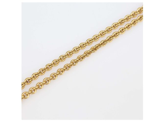 Collana a catena 30 Montaigne in metallo dorato e cristalli Christian Dior D'oro - vista 5