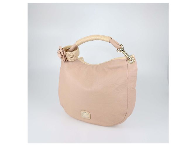 Jimmy Choo Borsa Hobo Small Sky Bangle in pelle beige testurizzata e pelle di serpente - vista 2