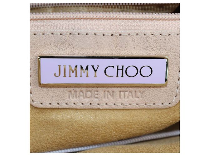 Jimmy Choo Borsa Hobo Small Sky Bangle in pelle beige testurizzata e pelle di serpente - vista 5