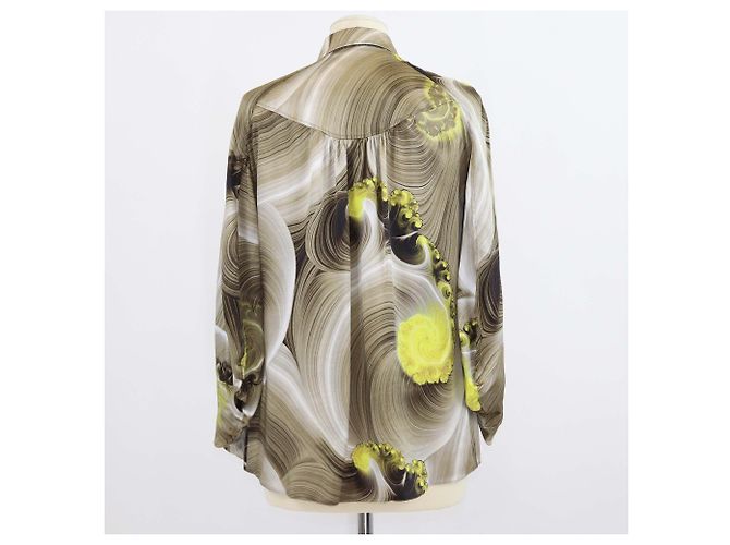 Camicia a maniche lunghe in seta stampata multicolore Versace Collection - vista 3