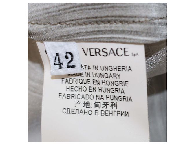 Camicia a maniche lunghe in seta stampata multicolore Versace Collection - vista 6