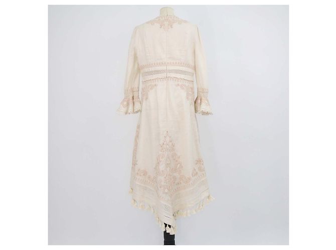 Vestido Longo Estelle Paisley em Linho Bege Zimmermann - vista 3