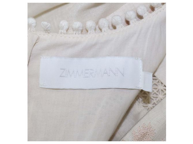 Vestido Longo Estelle Paisley em Linho Bege Zimmermann - vista 6
