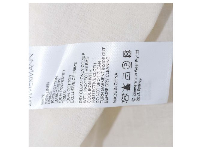 Vestido Longo Estelle Paisley em Linho Bege Zimmermann - vista 7