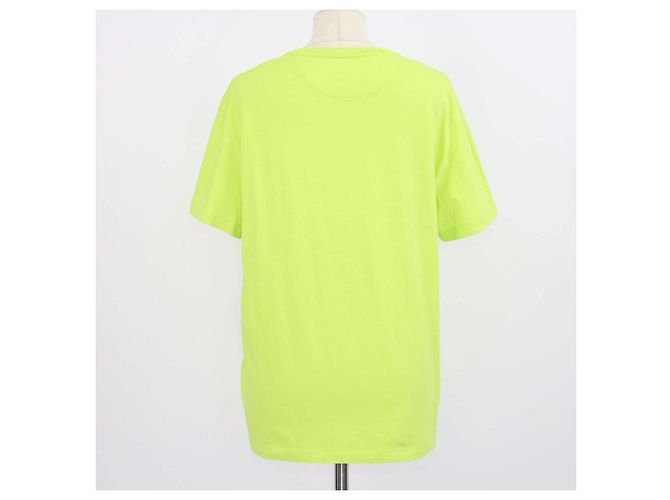 Camiseta de cuello redondo de algodón Valentino amarillo verde con estampado VLTN - vista 3
