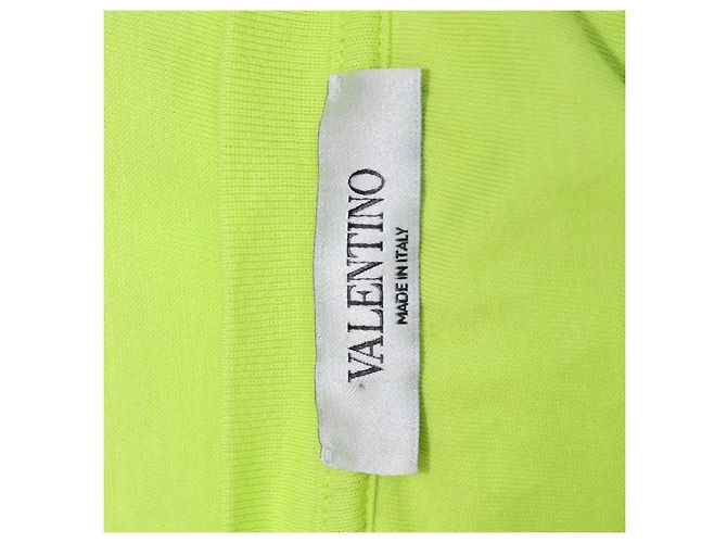 Camiseta de cuello redondo de algodón Valentino amarillo verde con estampado VLTN - vista 5