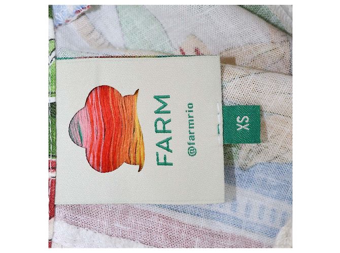 Camicia a maniche lunghe Farm Rio Multicolor Blend Linen Tropical Destination Print Multicolore - vista 5