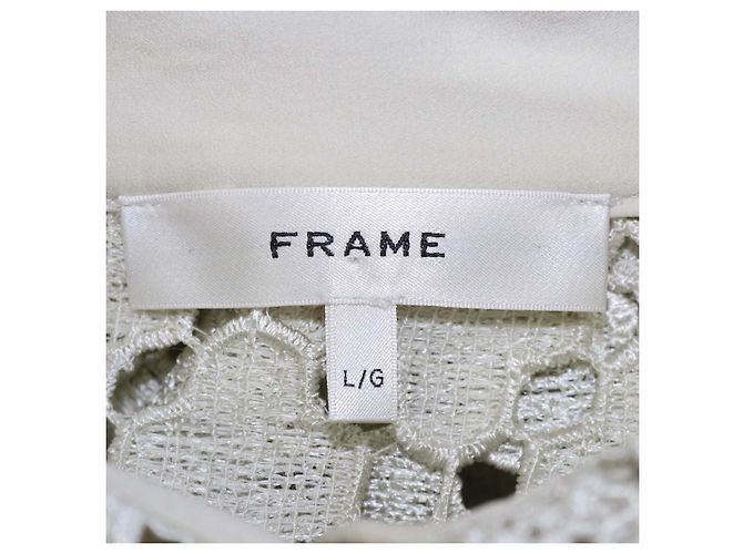 Frame Denim Top de encaje de poliéster con botones Soft Mint Green Frame - vista 5