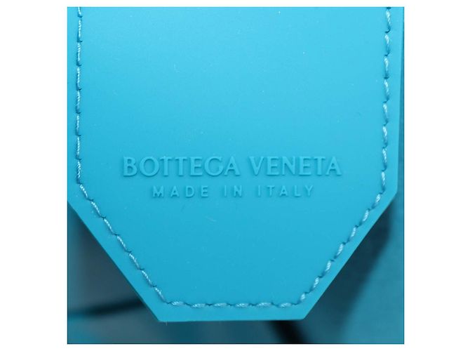 Borsa a tracolla Mini Cassette in pelle Intreccio blu teal Bottega Veneta - vista 5