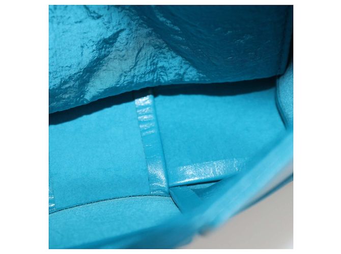 Borsa a tracolla Mini Cassette in pelle Intreccio blu teal Bottega Veneta - vista 6