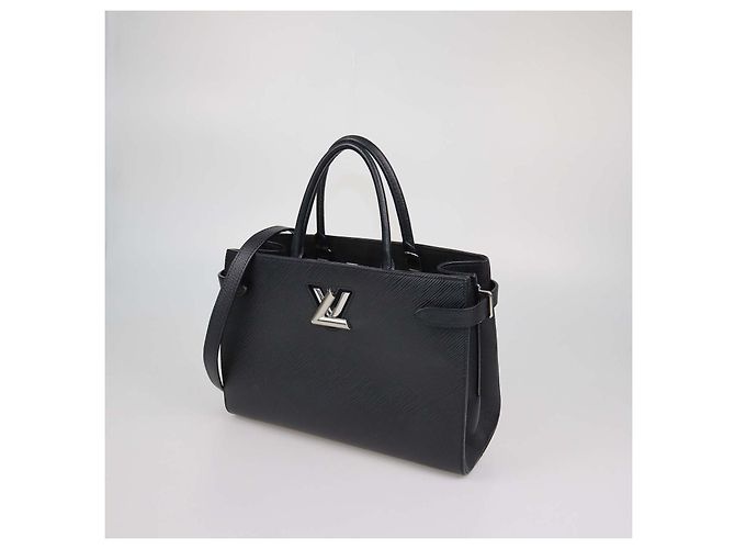 Borsa Twist Tote Louis Vuitton in pelle Epi nera Nero - vista 2