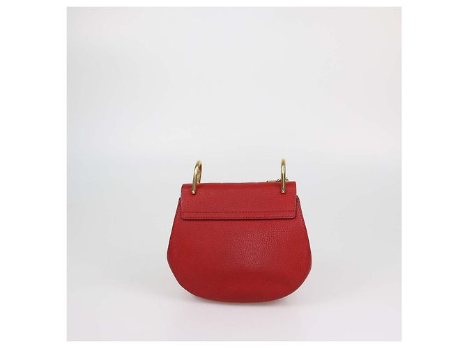 Chloé Borsa a tracolla Drew piccola in pelle rossa Chloe Rosso - vista 3