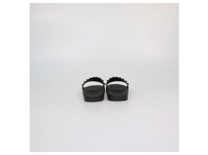 Valentino Ciabatte basse Rockstud in gomma nera Nero - vista 5