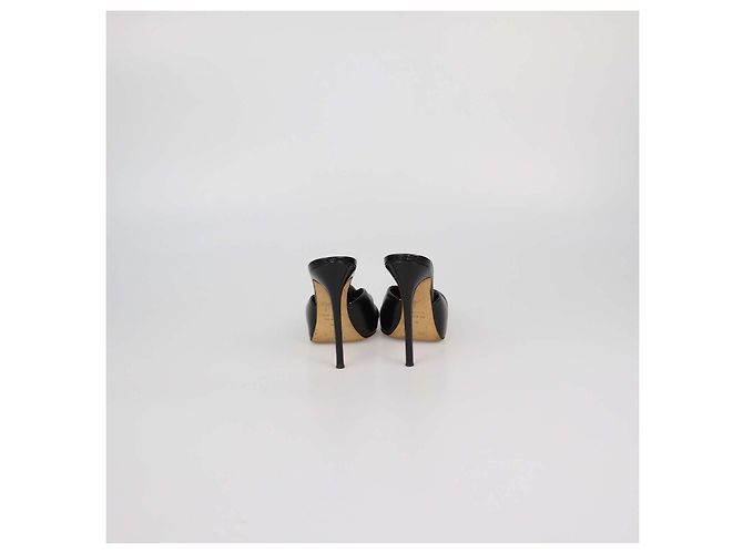 Sandali Giuseppe Zanotti in pelle verniciata nera con nodo Nero - vista 5