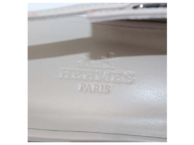 Hermès Décolleté slingback Lovely in pelle Nomade Beige Hermes Grigio - vista 6