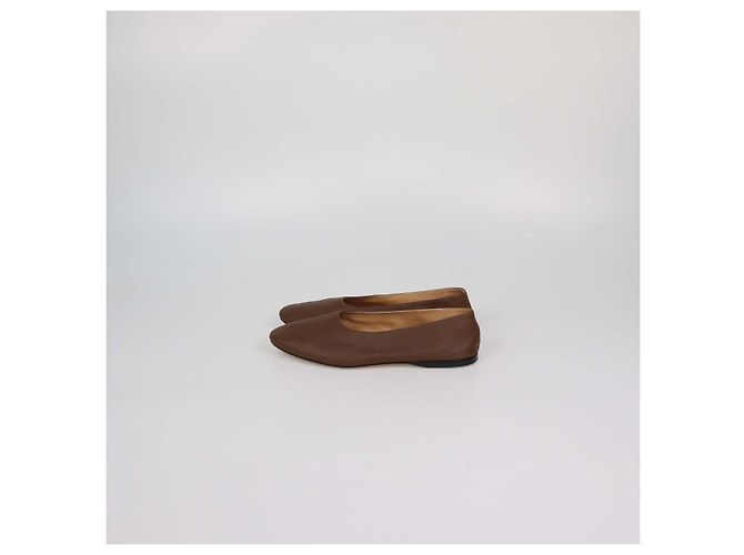 Ballerine Awar in pelle marrone The Row - vista 4