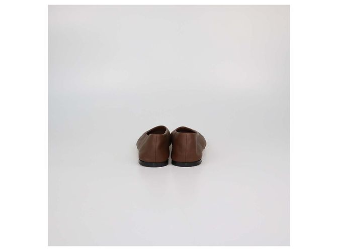 Ballerine Awar in pelle marrone The Row - vista 5