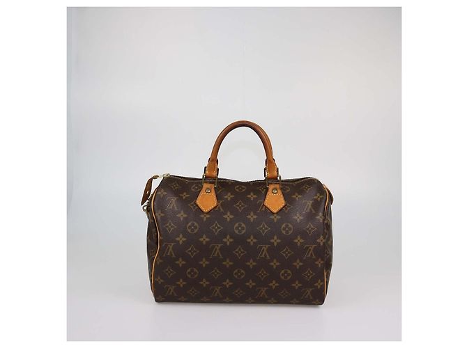 Borsa Louis Vuitton Monogram Canvas Speedy 30 Marrone - vista 3