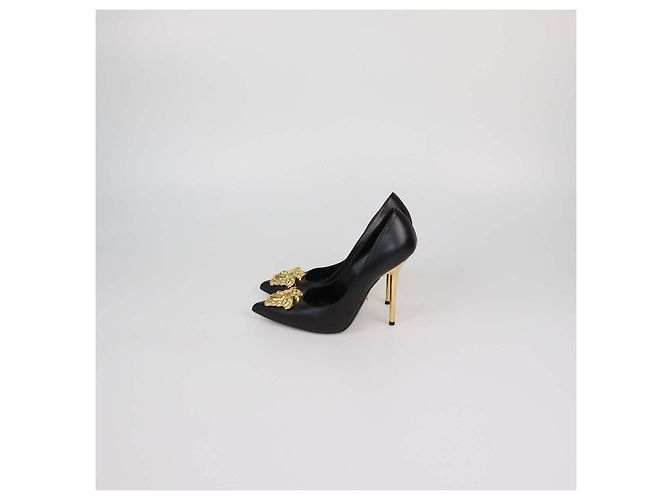 Décolleté Medusa in pelle nera Versace Nero - vista 4