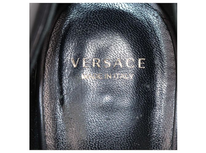 Décolleté Medusa in pelle nera Versace Nero - vista 6
