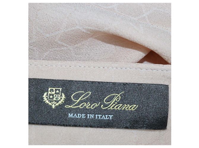 Falda Maxi Monika Loro Piana de Seda Beige Mandala Ceramic - vista 5
