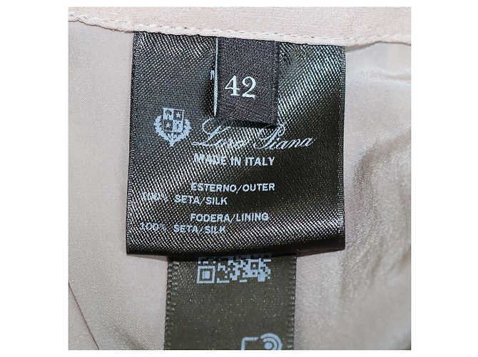 Falda Maxi Monika Loro Piana de Seda Beige Mandala Ceramic - vista 6