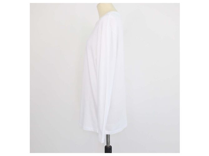 Céline Camiseta holgada de manga larga de algodón blanco con bordado Triomphe Celine - vista 2