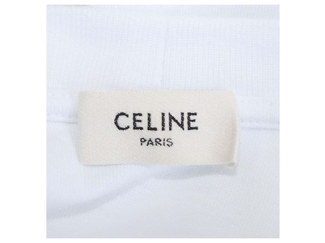 Céline Camiseta holgada de manga larga de algodón blanco con bordado Triomphe Celine - vista 5