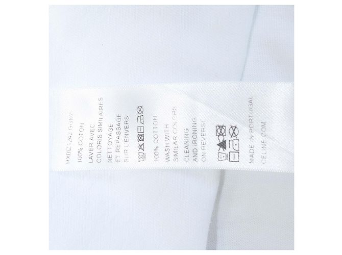 Céline Camiseta holgada de manga larga de algodón blanco con bordado Triomphe Celine - vista 6