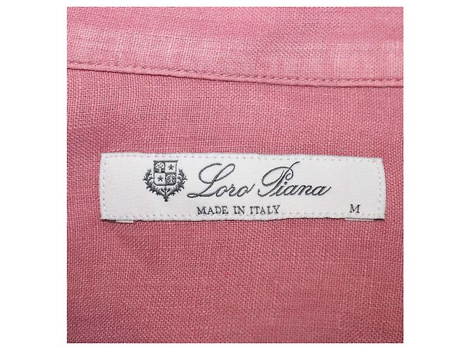 Camicia a maniche lunghe in lino rosa Loro Piana - vista 5