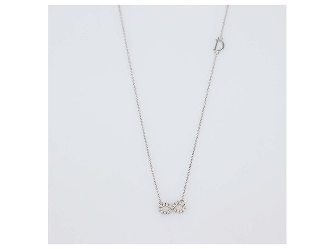 Collana con pendente Damiani Infinity in oro bianco 18K e diamanti D'oro - vista 2