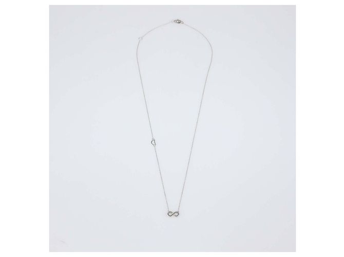 Collana con pendente Damiani Infinity in oro bianco 18K e diamanti D'oro - vista 6