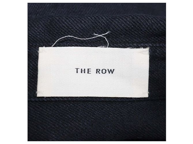 The Row Nesson Oversized Button Down Hemd aus schwarzem Leinen-Denim - Ansicht 5