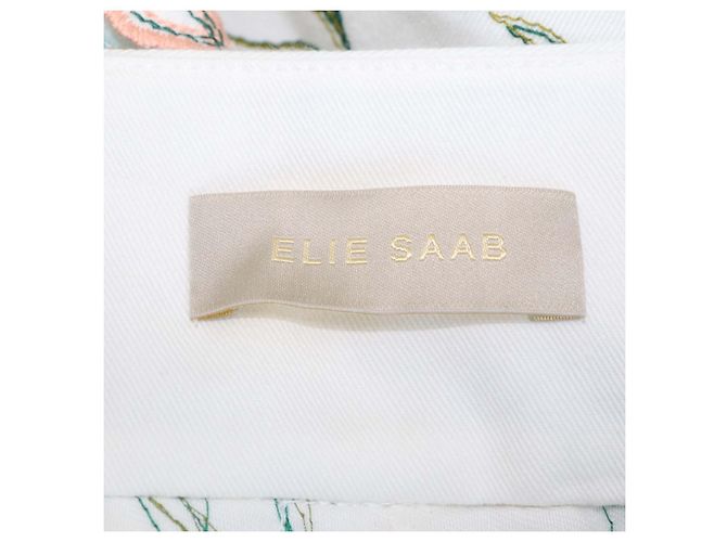 Set Giacca e Gonna Maxi Elie Saab in misto cotone multicolore con ricami floreali - vista 5