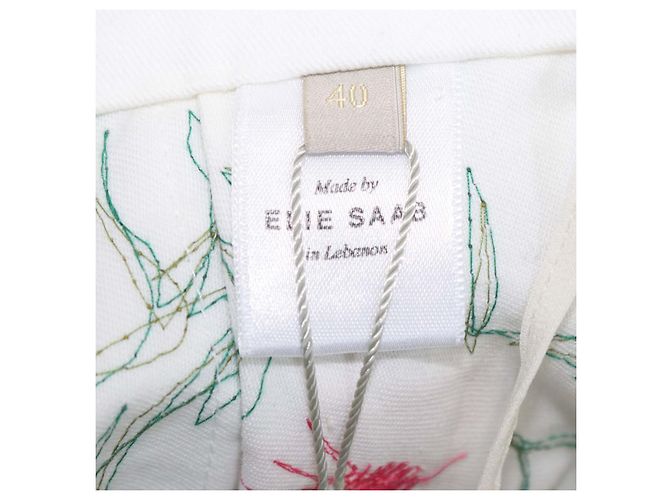 Set Giacca e Gonna Maxi Elie Saab in misto cotone multicolore con ricami floreali - vista 6