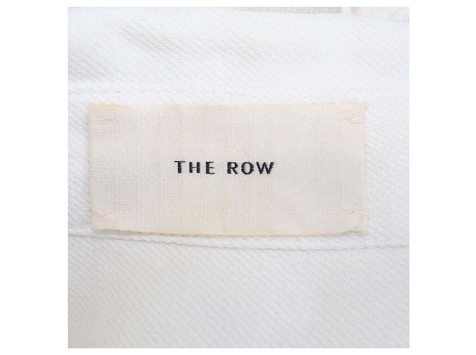 The Row Nesson Oversized Button Down Hemd aus Leinen-Denim in Creme Roh - Ansicht 5