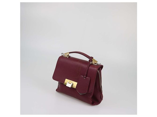 Mini borsa a mano Balenciaga Le Dix in pelle bordeaux Bordò - vista 2