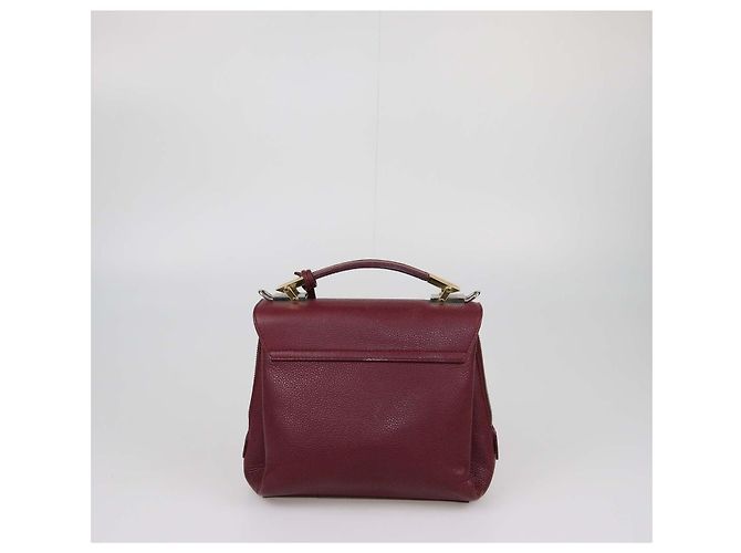 Mini borsa a mano Balenciaga Le Dix in pelle bordeaux Bordò - vista 3