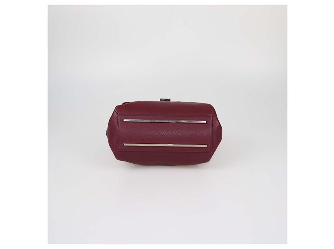 Mini borsa a mano Balenciaga Le Dix in pelle bordeaux Bordò - vista 4