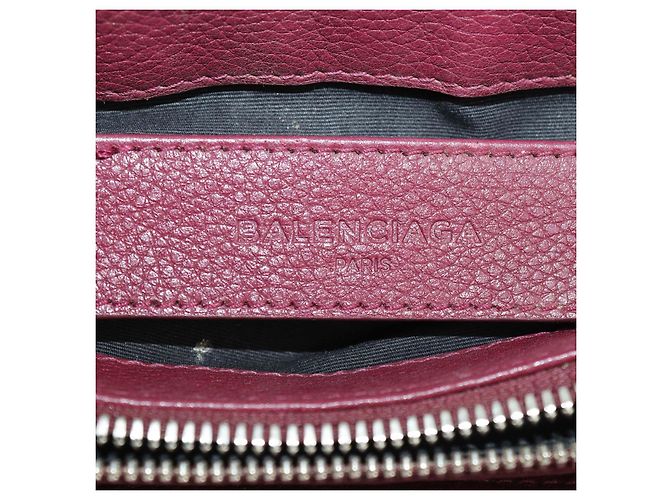 Mini borsa a mano Balenciaga Le Dix in pelle bordeaux Bordò - vista 5