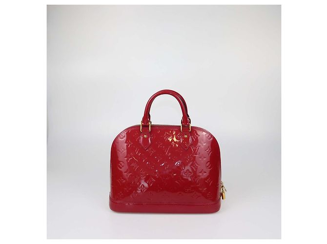 Borsa Louis Vuitton Indian Rose Monogram Vernis Alma PM Rosso - vista 3