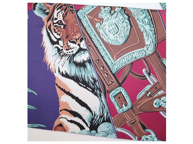 Hermès Hermes Multicolor Silk Carre en Carres Print Maxi Twilly Multicor - vista 5