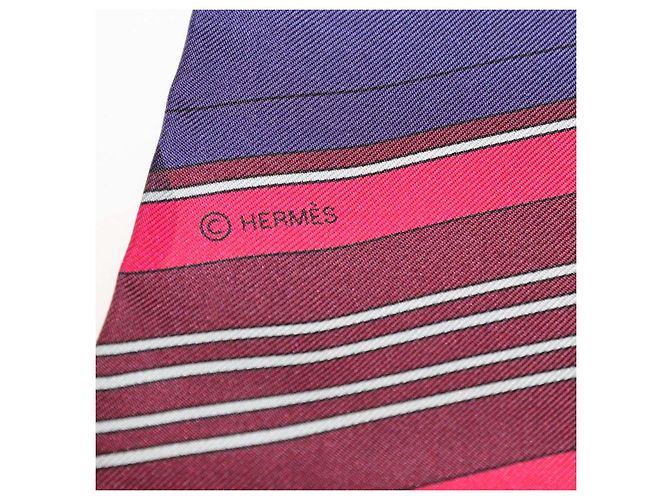 Hermès Hermes Multicolor Silk Carre en Carres Print Maxi Twilly Multicor - vista 6