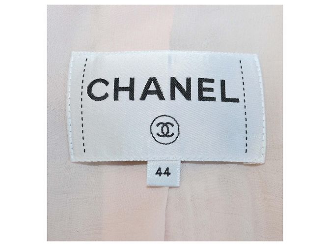 Blazer Chanel in tweed rosa monopetto - vista 5