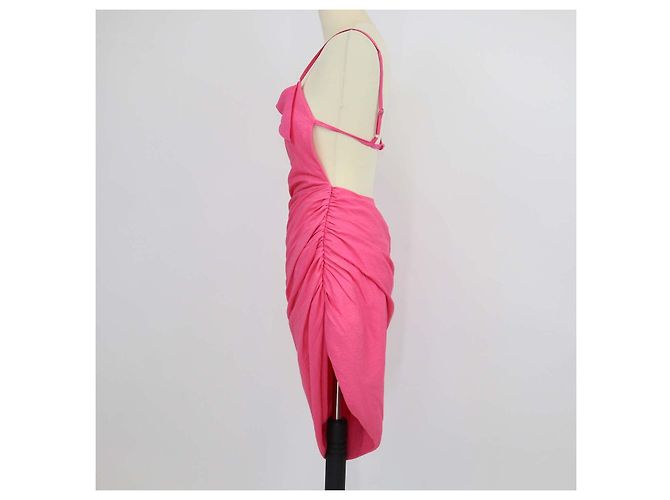 Jacquemus Le Raphia Mini-Kleid aus Viskosemischung in Rosa Pink - Ansicht 2
