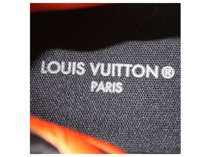 Sneakers Run 55 Louis Vuitton in mesh e pelle Multicolor Multicolore - vista 6